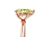 Rose gold Fancy Yellow Pear  Cut Solitaire Engagement Ring with Thin Band and Four-Prong Setting_8