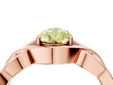 Rose gold Fancy Yellow Pear Cut Solitaire Intertwined Band Prong Setting Ring_4