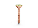 Rose gold Fancy Yellow Pear Cut Solitaire Milgrain Engraved Band with Four-Prong Setting_2