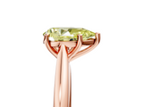 Rose gold Fancy Yellow Pear  Cut Solitaire Ring with Cathedral Band and Four-Prong Setting_57