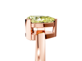 Rose gold Fancy Yellow Pear  Cut Solitaire Ring with Four-Prong Setting and Classic Band_50