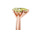 Rose gold Fancy Yellow Pear  Cut Solitaire Ring with Four-Prong Setting on a Classic Band_47
