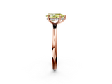 Rose gold Fancy Yellow Pear  Cut Solitaire Ring with Thin Band and Four-Prong Setting_18