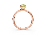 Rose gold Fancy Yellow Pear  Cut Solitaire Ring with Thin Band and Four-Prong Setting_19