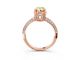 Rose gold Fancy Yellow Pear Cut Solitaire Split Shank Pave Diamond Engagement Ring with Four-Prong Setting_27