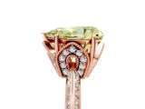 Rose gold Fancy Yellow Pear Cut Solitaire Split Shank Pave Diamond Engagement Ring with Four-Prong Setting_29