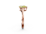 Rose gold Fancy Yellow Pear  Cut Solitaire Twist Band Ring with Four-Prong Setting_21