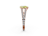 Rose gold Fancy Yellow Pear  Cut Split Shank Pave Diamond Engagement Ring with Four-Prong Setting_79