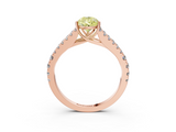 Rose gold Fancy Yellow Pear  Cut Split Shank Pave Diamond Engagement Ring with Four-Prong Setting_80