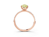 Rose gold Fancy Yellow Pear  Diamond Pavé Band with Six-Prong Setting_42