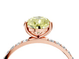 Rose gold Fancy Yellow Pear  Diamond Pavé Band with Six-Prong Setting_43