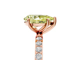 Rose gold Fancy Yellow Pear  Diamond Pavé Band with Six-Prong Setting_44