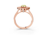 Rose gold Fancy Yellow Pear  Halo Diamond Cluster Engagement Ring with Milgrain Bezel Setting and Solitaire Band_72
