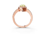 Rose gold Fancy Yellow Pear  Halo Diamond Engagement Ring with Pavé Band and Four-Prong Setting_23