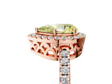 Rose gold Fancy Yellow Pear  Halo Diamond Engagement Ring with Pavé Band and Four-Prong Setting_25