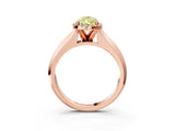 Rose gold Fancy Yellow Pear  Halo Diamond Ring with Cathedral Band and Four-Prong Setting_51