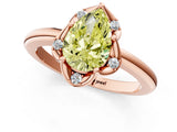 Rose gold Fancy Yellow Pear  Halo Diamond Ring with Round Cluster Setting, Solitaire Band, and Four-Prong Setting_50