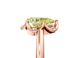Rose gold Fancy Yellow Pear  Halo Diamond Ring with Round Cluster Setting, Solitaire Band, and Four-Prong Setting_54