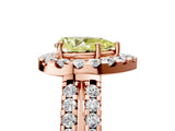 Rose gold Fancy Yellow Pear  Halo Diamond Split Shank Engagement Ring with Prong Setting_71