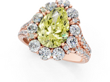 Rose gold Fancy Yellow Pear  Halo Split Shank Diamond Engagement Ring with Pave Band and Four-Prong Setting_55
