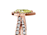 Rose gold Fancy Yellow Pear  Halo Split Shank Diamond Ring with Pavé Setting_31