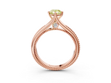Rose gold Fancy Yellow Pear  Solitaire Beaded Band Six-Prong Setting_3
