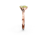 Rose gold Fancy Yellow Pear  Solitaire Beaded Band with Four-Prong Setting_66