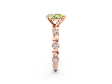 Rose gold Fancy Yellow Pear  Solitaire Bezel-Set Diamond Ring with Beaded Band and Four-Prong Setting_34