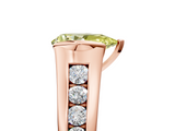 Rose gold Fancy Yellow Pear  Solitaire Bezel-Set Diamond Ring with Channel-Set Band_60