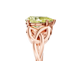 Rose gold Fancy Yellow Pear  Solitaire Celtic Knot Engagement Ring with Four-Prong Setting_67