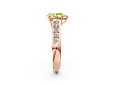 Rose gold Fancy Yellow Pear  Solitaire Channel-Set Diamond Engagement Ring with Four-Prong Setting_34