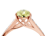Rose gold Fancy Yellow Pear  Solitaire Channel-Set Diamond Engagement Ring with Four-Prong Setting_36