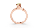 Rose gold Fancy Yellow Pear  Solitaire Channel-Set Split Shank Ring with Tension Prong Setting_6