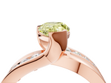 Rose gold Fancy Yellow Pear  Solitaire Channel-Set Split Shank Ring with Tension Prong Setting_7