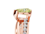 Rose gold Fancy Yellow Pear  Solitaire Channel-Set Split Shank Ring with Tension Prong Setting_8