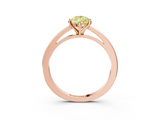 Rose gold Fancy Yellow Pear  Solitaire Diamond Engagement Ring with Four-Prong Setting on a Classic Band_6