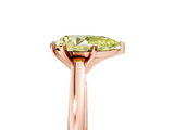 Rose gold Fancy Yellow Pear  Solitaire Diamond Engagement Ring with Four-Prong Setting on a Classic Band_8