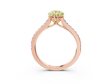 Rose gold Fancy Yellow Pear  Solitaire Diamond Engagement Ring with Pave Band and Six-Prong Setting_23
