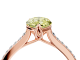 Rose gold Fancy Yellow Pear  Solitaire Diamond Engagement Ring with Pave Band and Six-Prong Setting_24