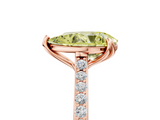 Rose gold Fancy Yellow Pear  Solitaire Diamond Engagement Ring with Pave Band and Six-Prong Setting_25
