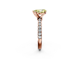 Rose gold Fancy Yellow Pear  Solitaire Diamond Pavé Band with Four-Prong Setting_44