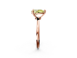 Rose gold Fancy Yellow Pear  Solitaire Diamond Ring with 4-Prong Setting on a Classic Band_5