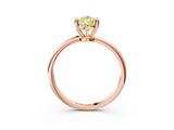 Rose gold Fancy Yellow Pear  Solitaire Diamond Ring with 4-Prong Setting on a Classic Band_6