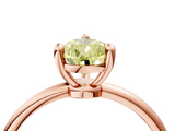 Rose gold Fancy Yellow Pear  Solitaire Diamond Ring with 4-Prong Setting on a Classic Band_7