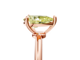 Rose gold Fancy Yellow Pear  Solitaire Diamond Ring with 4-Prong Setting on a Classic Band_8