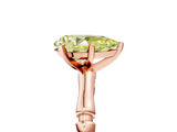 Rose gold Fancy Yellow Pear  Solitaire Diamond Ring with Bamboo Band and Four-Prong Setting_61
