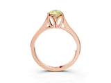 Rose gold Fancy Yellow Pear  Solitaire Diamond Ring with Cathedral Band and Four-Prong Setting_69