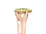 Rose gold Fancy Yellow Pear  Solitaire Diamond Ring with Cathedral Band and Four-Prong Setting_71