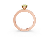 Rose gold Fancy Yellow Pear  Solitaire Diamond Ring with Channel-Set Baguette Band and Four-Prong Setting_83