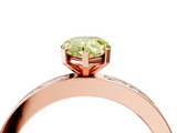 Rose gold Fancy Yellow Pear  Solitaire Diamond Ring with Channel-Set Baguette Band and Four-Prong Setting_84